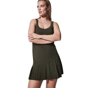 SPANX Yes, Pleats! Athletic Dress With Built in Bra and Shorts with Pockets
